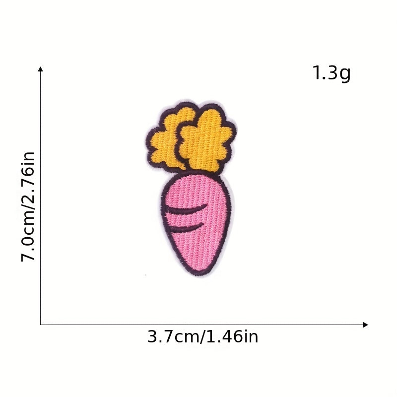 12pcs Pink Set Iron On Patches Sew On Embroidered Applique Repair Patches
