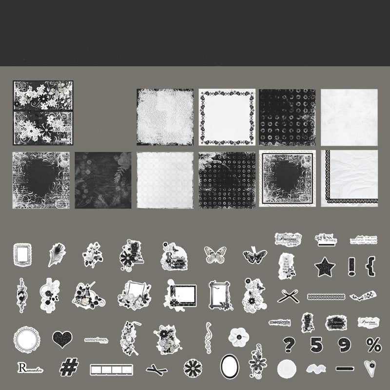 60pcs Old Things Series Large Portion Retro Journal Material Pack
