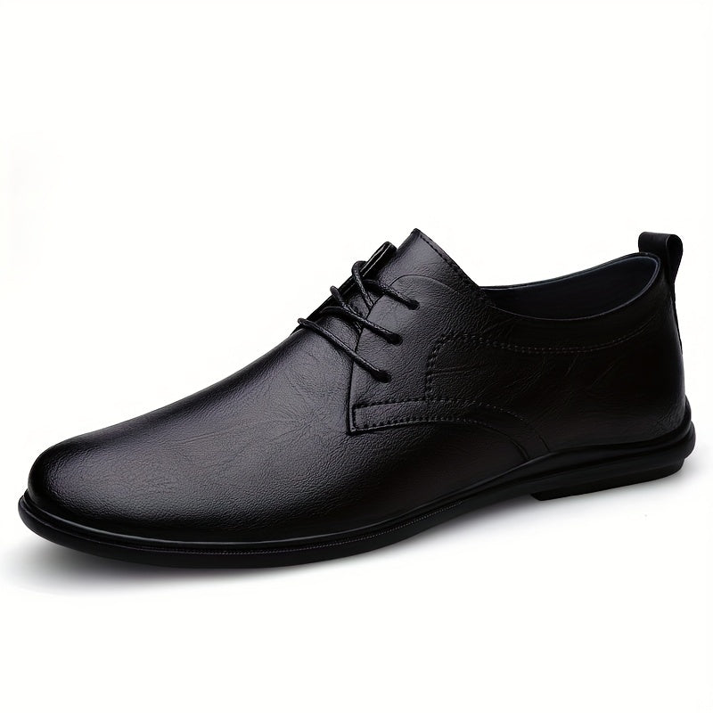 Men's British Style Leather Derby Shoes for Wedding Business
