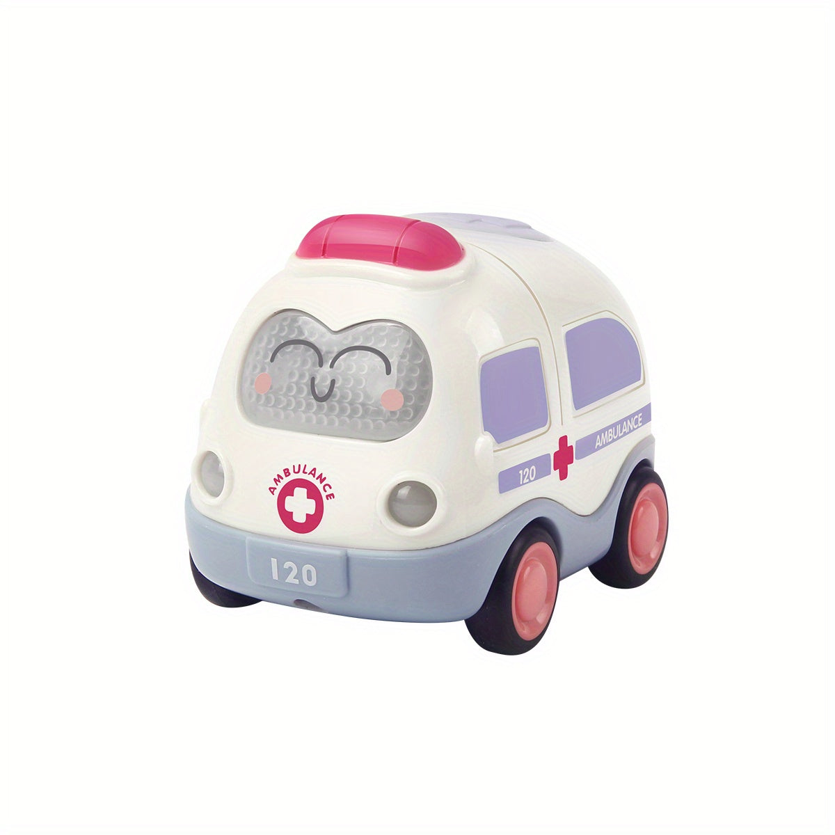 Friction Powered Push Car Toys with Music - Police Fire Trucks