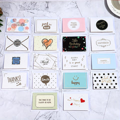 18pcs Mini Holiday DIY Gift Greeting Wish Cards for Celebration