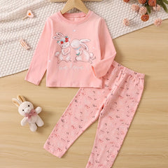 Toddler Girls Easter Rabbit Pajamas Set