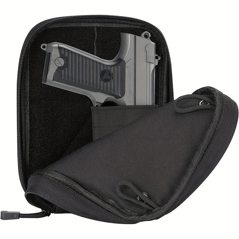 Concealed Gun Pouch Waist Bag for Handgun with Hook Loops