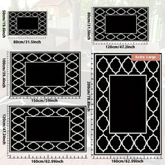 Outdoor Indoor Area Rugs Floor Mat Anti-slip Rubber Backing
