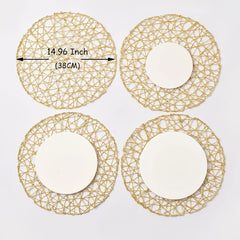 Woven Placemat Heat Resistant Stain Resistant Non slip Placemat Washable