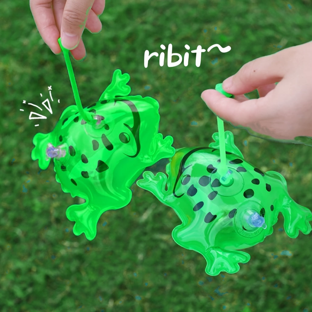 6pcs Mini Inflatable Frog Toys Animal Ornaments Decorative Balloons