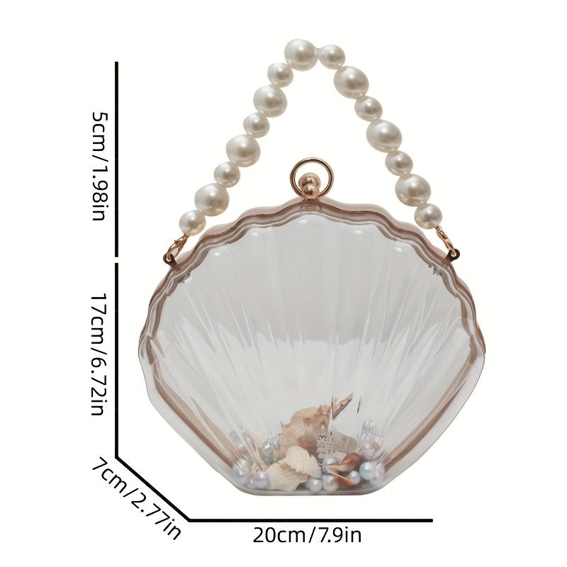 Clear Acrylic Shell Shaped Bag Crossbody Purse