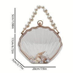 Clear Acrylic Shell Shaped Bag Crossbody Purse
