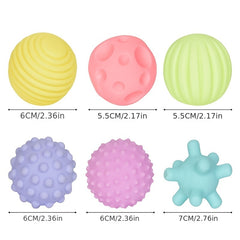 Soft Sensory Grab Balls Geometric Shapes Textured Ball Set