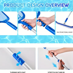 Pool Skimmer Net 17 X 35 with 3 Section Pole