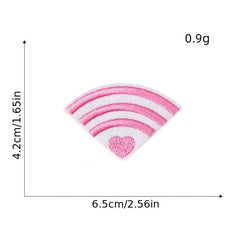 12pcs Pink Set Iron On Patches Sew On Embroidered Applique Repair Patches