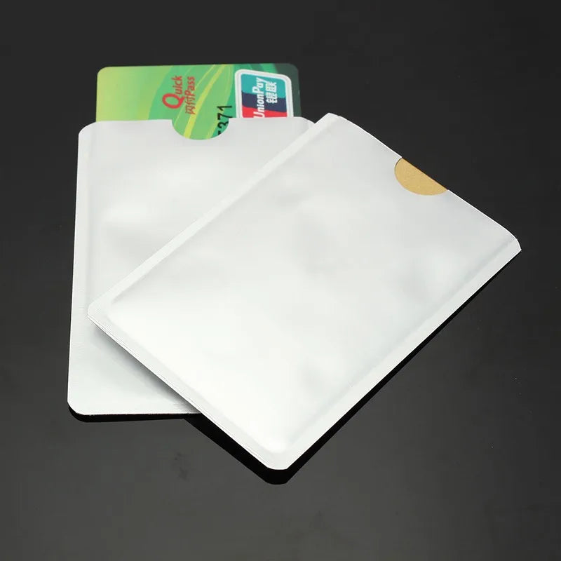 10PCS RFID Blocking Card Sleeve Waterproof Aluminum Foil Holder