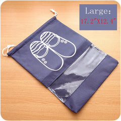 10Pcs Shoe Dust Covers Non-Woven Drawstring Storage Bag Travel Pouch