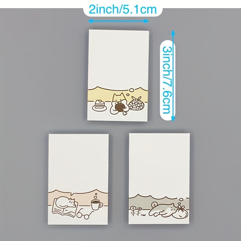 10pcs Cartoon Sticky Notes 80 Pages