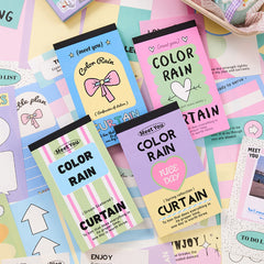 100 Colorful Rainscreen Series Memo Notebook Tearable Message Memo Note Paper