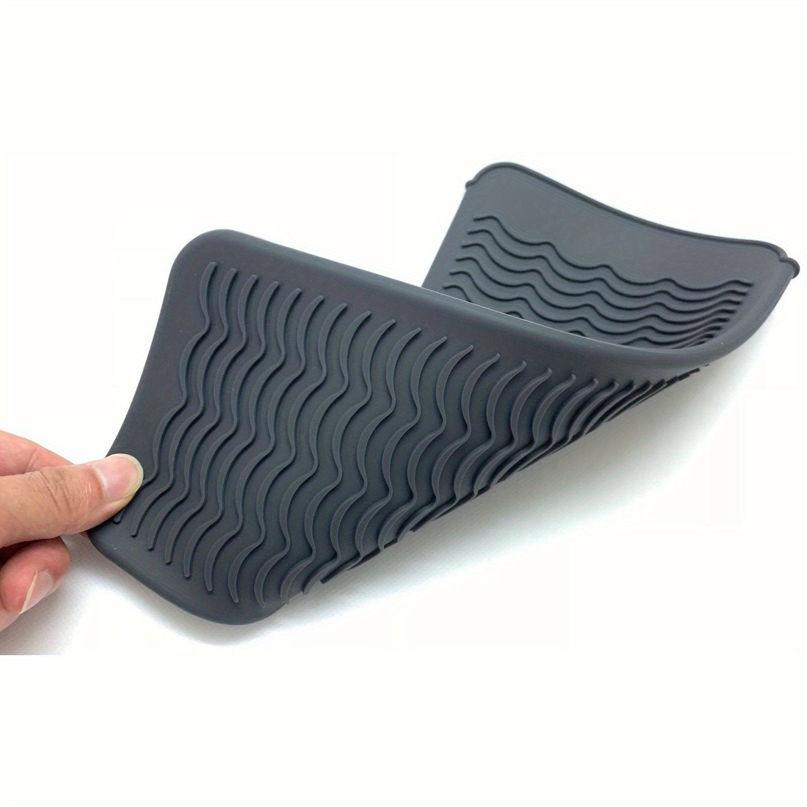 Heat Resistant Silicone Travel Mat for Curling Irons, Hair Straightener
