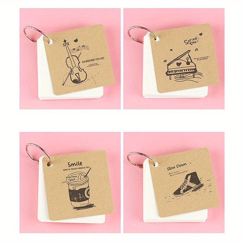 Portable Notepad Loose leaf Book with Iron Ring Buckle