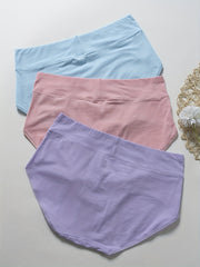 3 Pack Plus Solid High Rise Panties Set