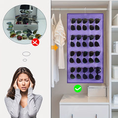 Dual Sided Sunglasses Organizer Wall Mounted Rack Storage