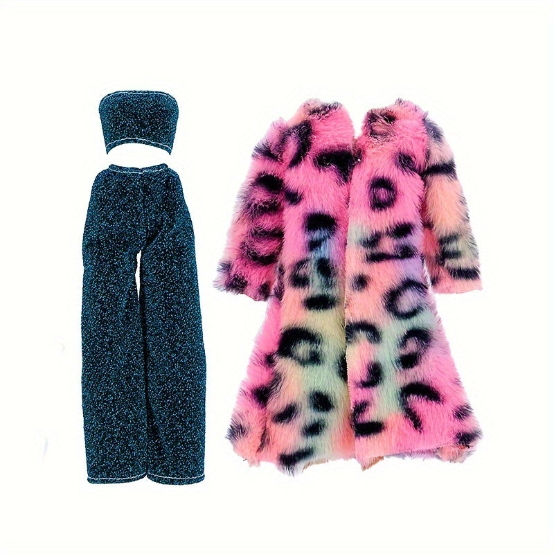 11.5 Inch Doll Clothes Plush Coat Toy - Holiday Gift Party Set