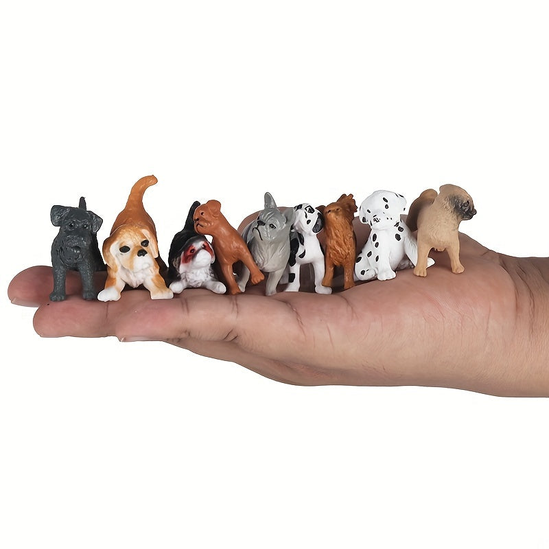 Tiny Dog Figurines Playset Realistic Mini Puppy Kittens Toy Set