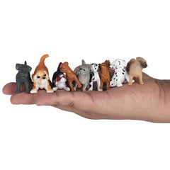 Tiny Dog Figurines Playset Realistic Mini Puppy Kittens Toy Set