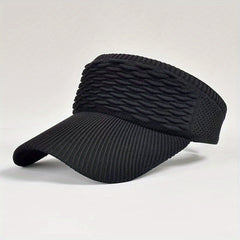Knitted Solid Summer Visor Hat UV Protection Sunscreen