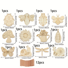Wooden Insect Crafts Set DIY Handicrafts Set Creative Painting Set