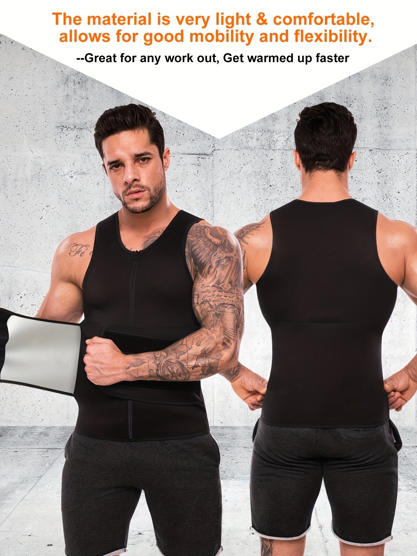 Men's Neoprene Sauna Belt Waist Trainer for Workout Weight Loss