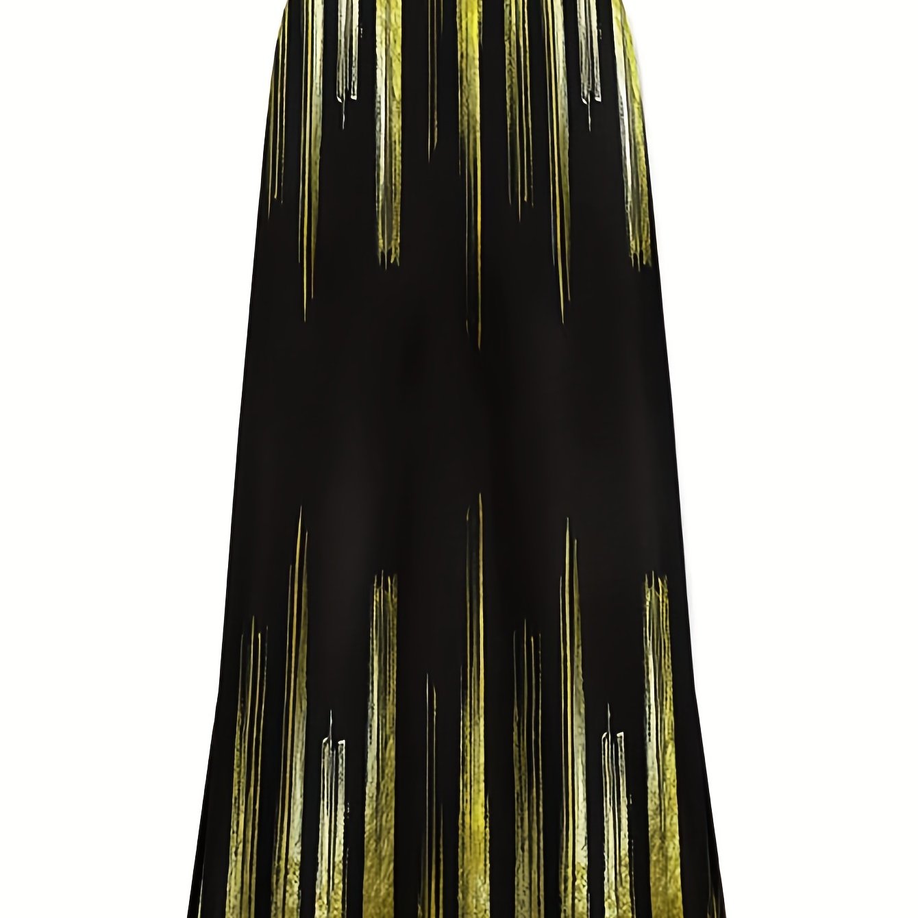  Ombre Stripe Print Maxi Skirt