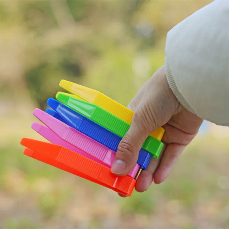 12pcs Plastic Clip Tweezers Insect & Plant Study Tool Set for Kids