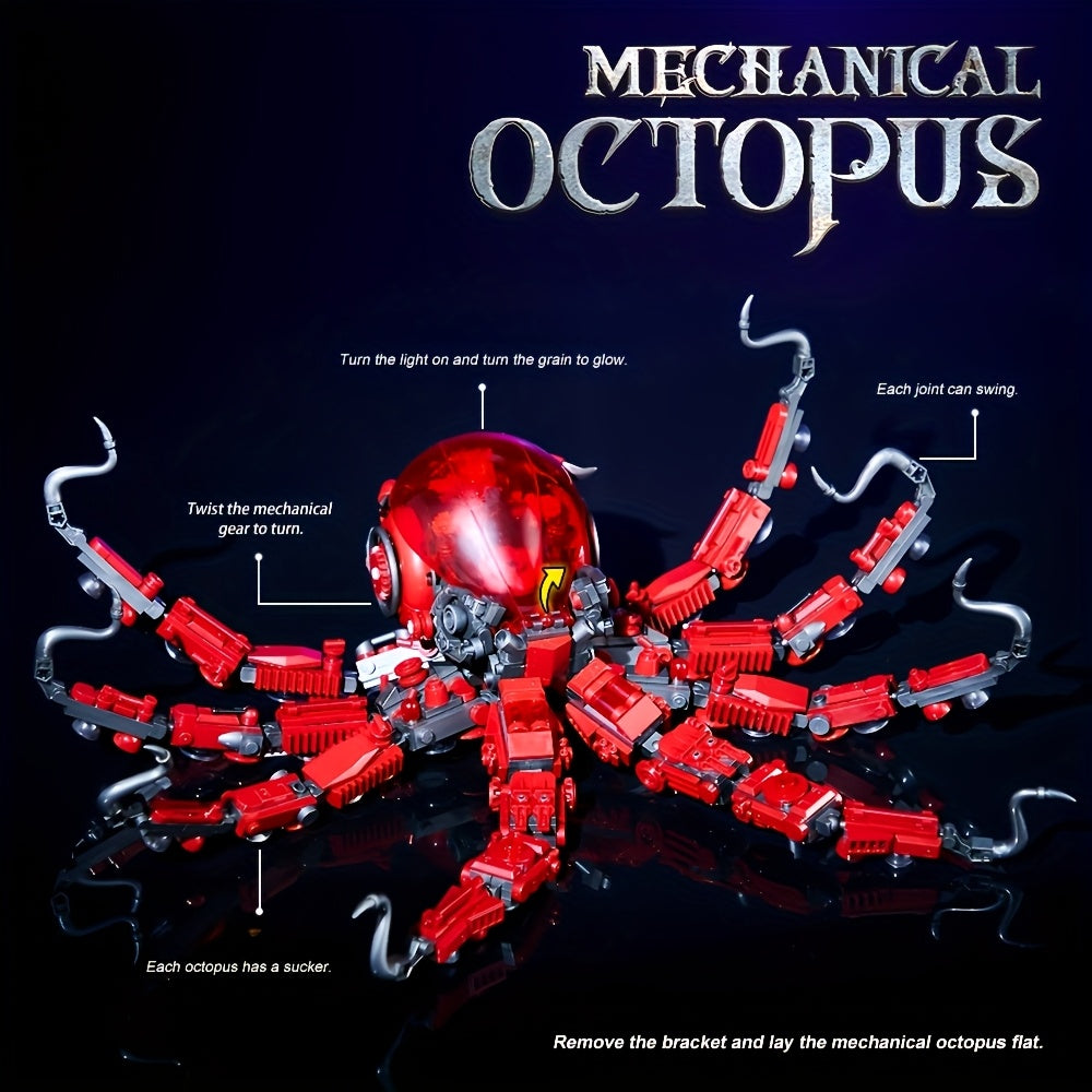 Mechanical Octopus Building Blocks Underwater World Animal Model