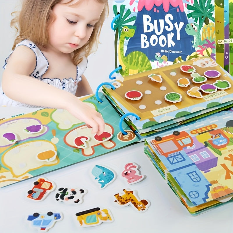 Interactive Busy Book Sensory Activity Flashcards Quiet Learning Toy