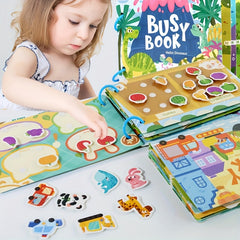 Interactive Busy Book Sensory Activity Flashcards Quiet Learning Toy