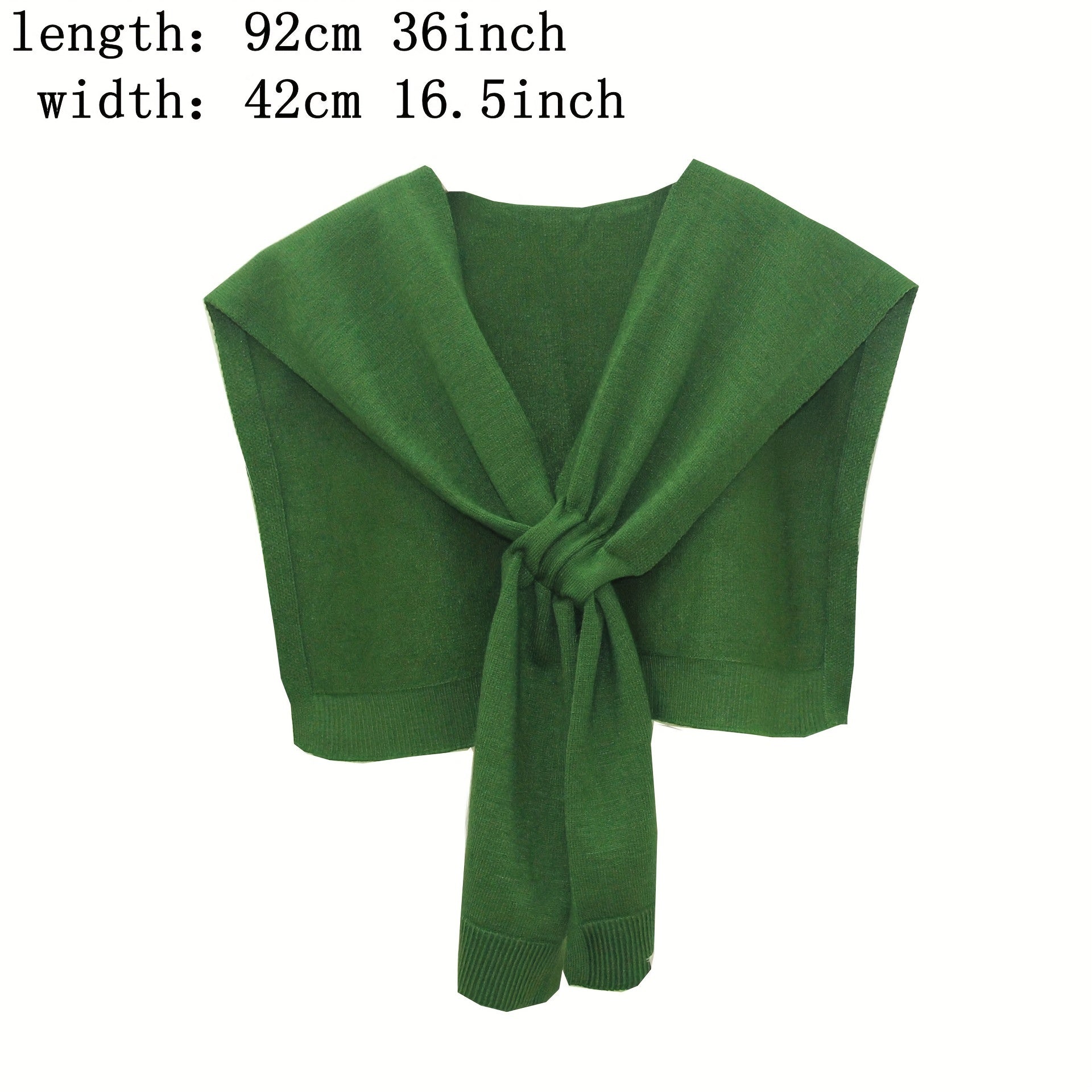 Casual Knitted Shawl Spring & Summer Solid Wrap Windproof Cape Dress Top