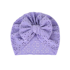 Newborn Baby Girls Bow Bandana Beanie for Autumn and Spring