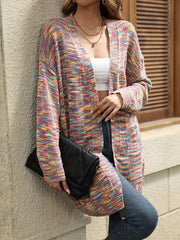  Rainbow Dot Open Front Cardigan