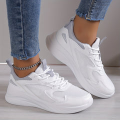 Women's Mesh Breathable Sneakers Lightweight Non Slip Lace Up Shoes