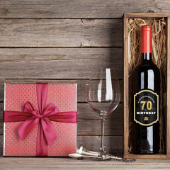 70th Birthday Bottle Labels for Champagne and Sparkling Wine