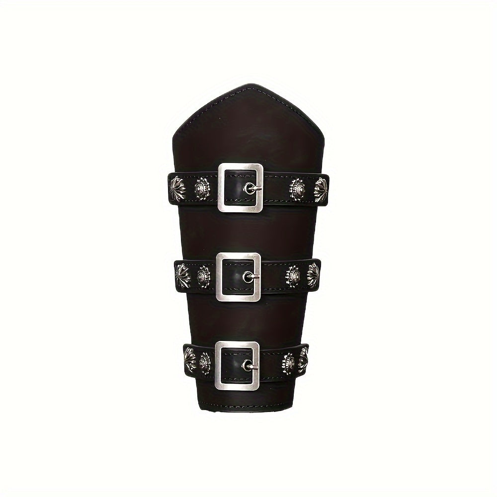 Viking Renaissance Arm Guard Medieval PU Leather Buckle Arm Guard