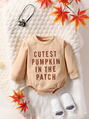 Baby Boys Funny Triangle Bodysuit CUTEST PUMPKIN IN THE PATCH