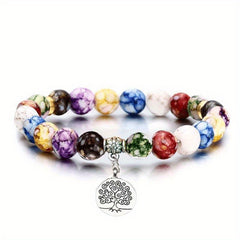 7 Chakra Reiki Healing Stone Bracelet Yoga Balance Energy Beads Jewelry