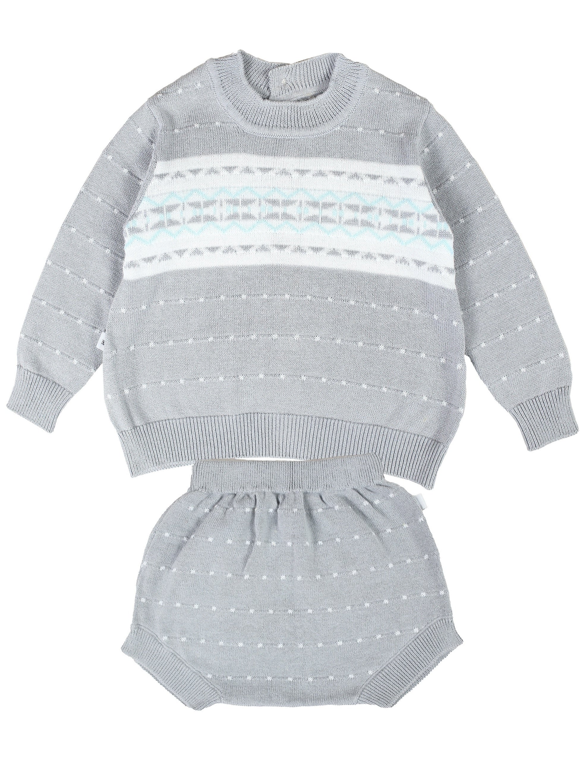 Baby Knitted Preppy Style Sweater Set for Boys and Girls