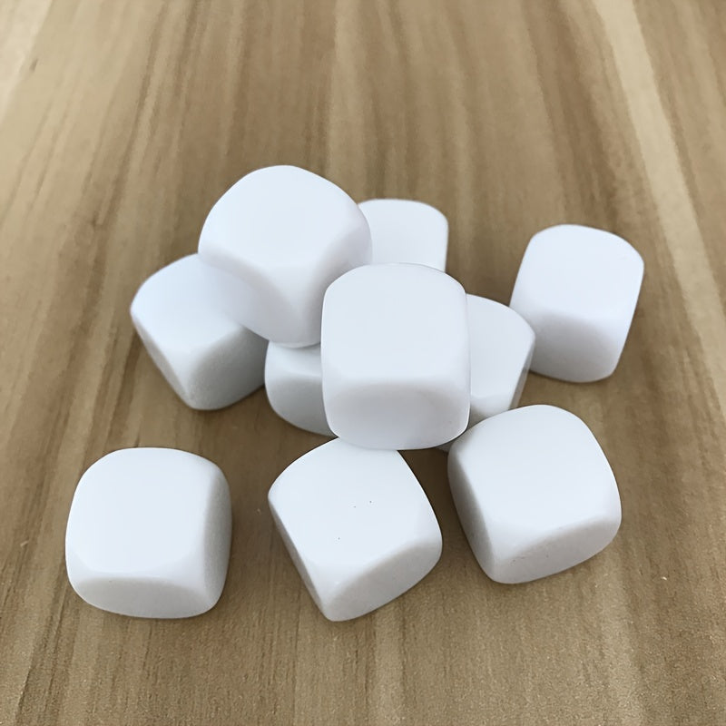 10pcs Acrylic Blank Dice Set for Crafts & Games