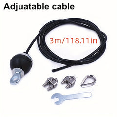 1pc Fitness Pulley Replacement Cable 78-196in Long Heavy Duty Steel Wire Rope