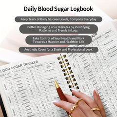TREES Blood Sugar Log Book Weekly Blood Sugar Diary Daily Diabetic Glucose Track