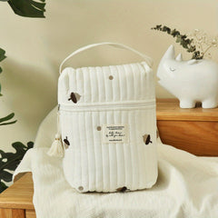 Embroidered Diaper Wipes Bag Mommy Storage Baby Stroller Hanging Bag