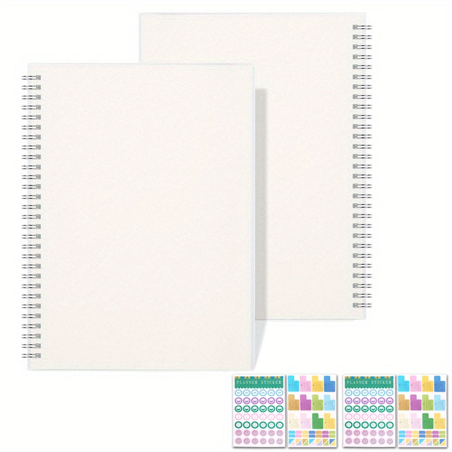 2 Pack A5 Grided Bullet Journals 80 Sheets 100gsm