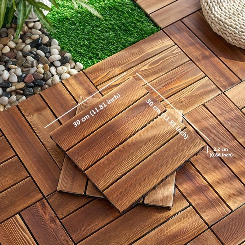 Interlocking Patio Deck Flooring for Garden Poolside Balcony