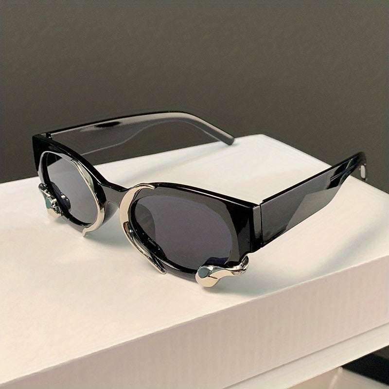 Y2K Snake Sunglasses Oval Shades UV400